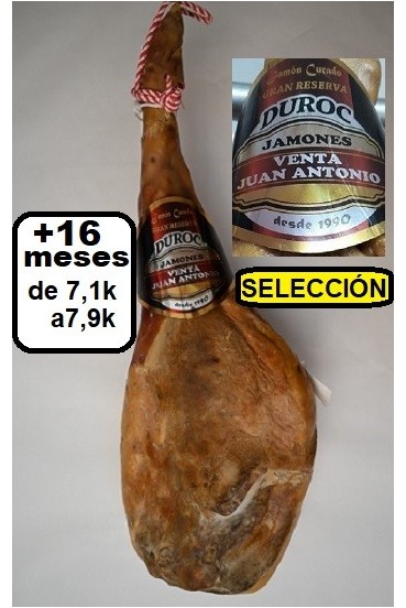 JAMON SELECCION 7,1 a 7,9k 50% DUROC GRAN RESERVA.