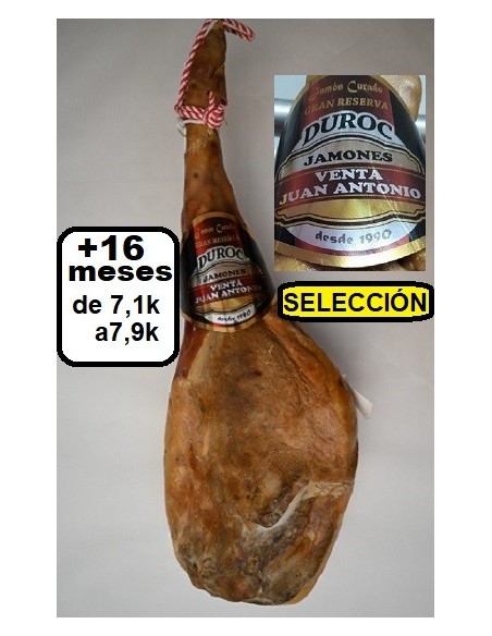 JAMON SELECCION 7,1 a 7,9k 50% DUROC GRAN RESERVA.