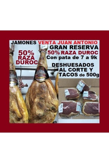 TACOS SIN HUESO DE JAMON GRAN RESERVA 50% DUROC.