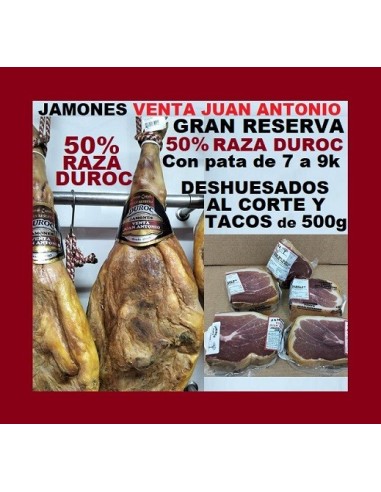 TACOS SIN HUESO DE JAMON GRAN RESERVA 50% DUROC.