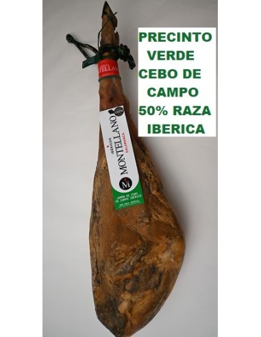 OCASION, JAMON 8 a 8,7k CEBO CAMPO IBERICO 50% R.I. MONTELLANO