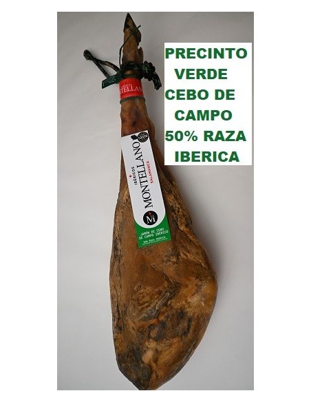 OCASION, JAMON 8 a 8,7k CEBO CAMPO IBERICO 50% R.I. MONTELLANO