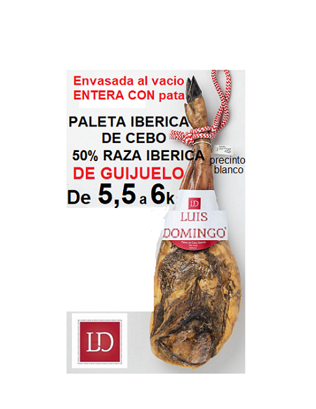 Paleta XL 5,5 a 6k Cebo Ibérica 50% raza ibérica Luis Domingo