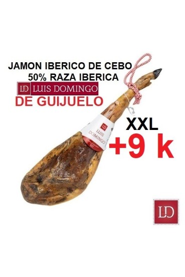 JAMÓN XXL +9k CEBO IBERICO 50% R.IBERICA LUIS DOMINGO.