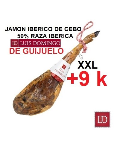JAMÓN XXL +9k CEBO IBERICO 50% R.IBERICA LUIS DOMINGO.