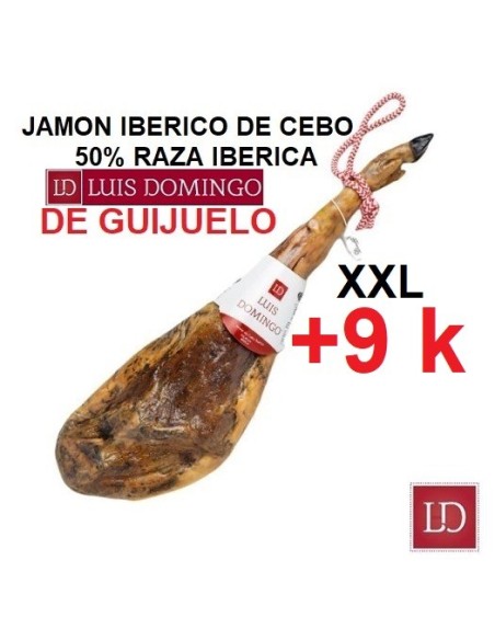 JAMÓN XXL +9k CEBO IBERICO 50% R.IBERICA LUIS DOMINGO.