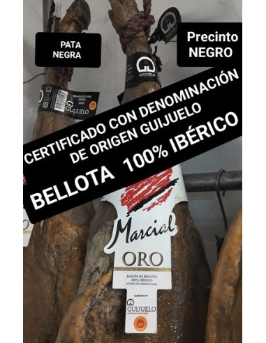 OCASIÓN Jamón 100% IBÉRICO BELLOTA 8,7 a 9,1k MARCIAL de GUIJUELO Pata Negra