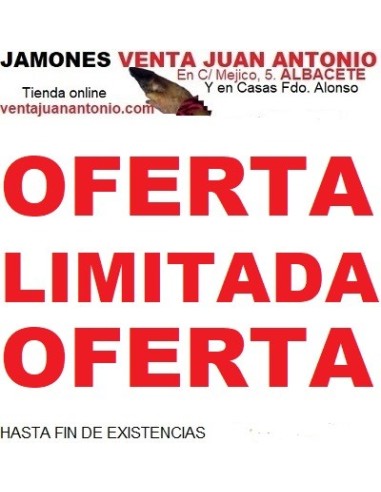OCASION, JAMON MARCIAL de 8,3 a 9 k CEBO DE CAMPO IBERICO 50% R.I.