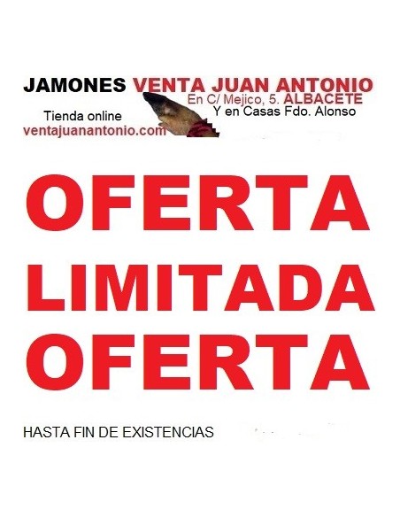 OCASION, JAMON MARCIAL de 8,3 a 9 k CEBO DE CAMPO IBERICO 50% R.I.