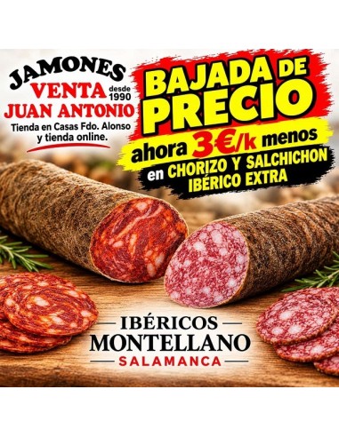 SACHICHON IBERICO EXTRA MONTELLANO 1/2 pieza 700gr.