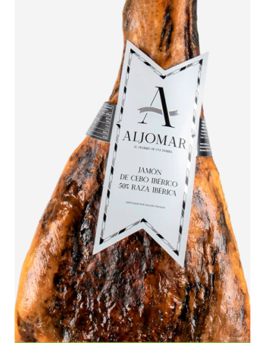 JAMÓN XXL +9k ALJOMAR CEBO IBÉRICO 50% RAZA IBÉRICA