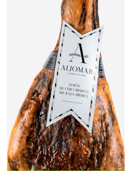 JAMÓN XXL +9k ALJOMAR CEBO IBÉRICO 50% RAZA IBÉRICA